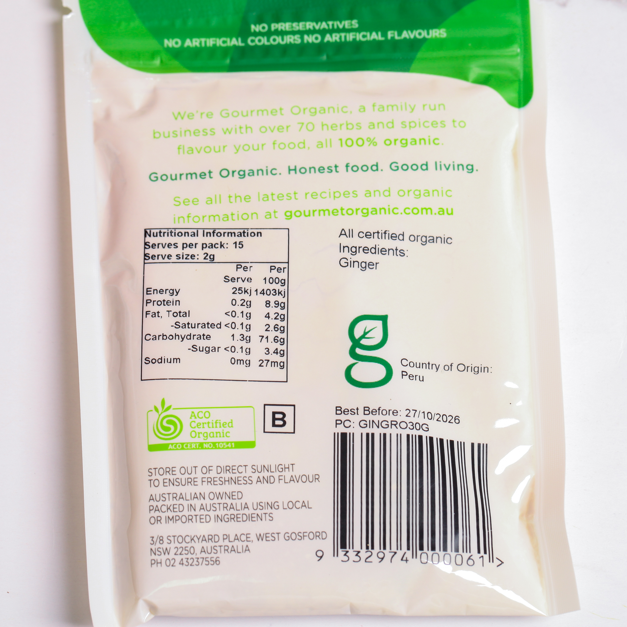 Organic Ginger Ground